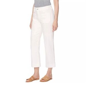 Buffalo Women's High-Rise Brigette Soft Stretch Crop Pants, White, Size 6/28